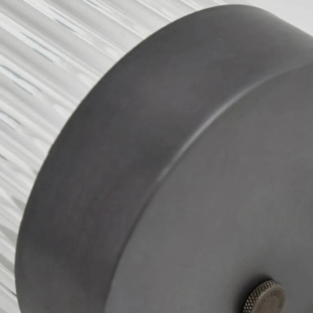 Aplică de exterior Yoru din metal și sticlă neagră, semicilindrică