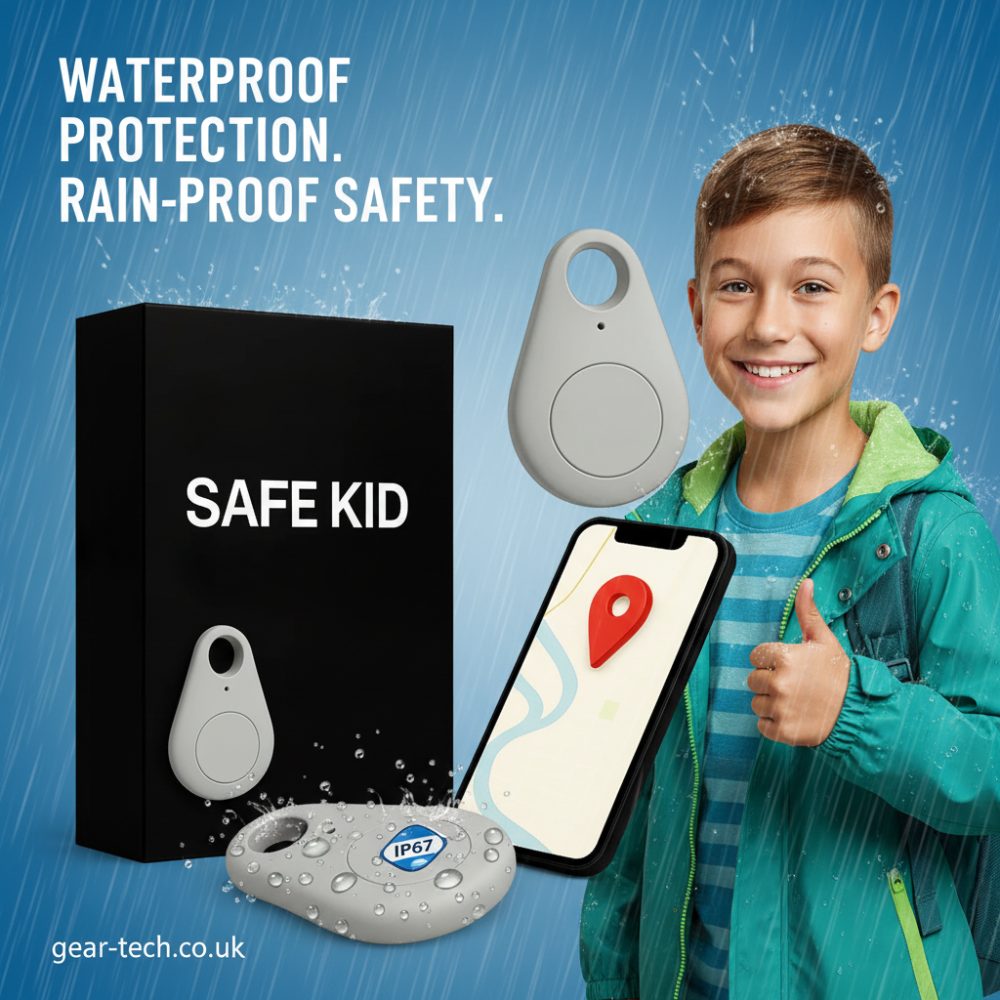 Real-Time GPS Child Locator — Waterproof Design And Compact Build