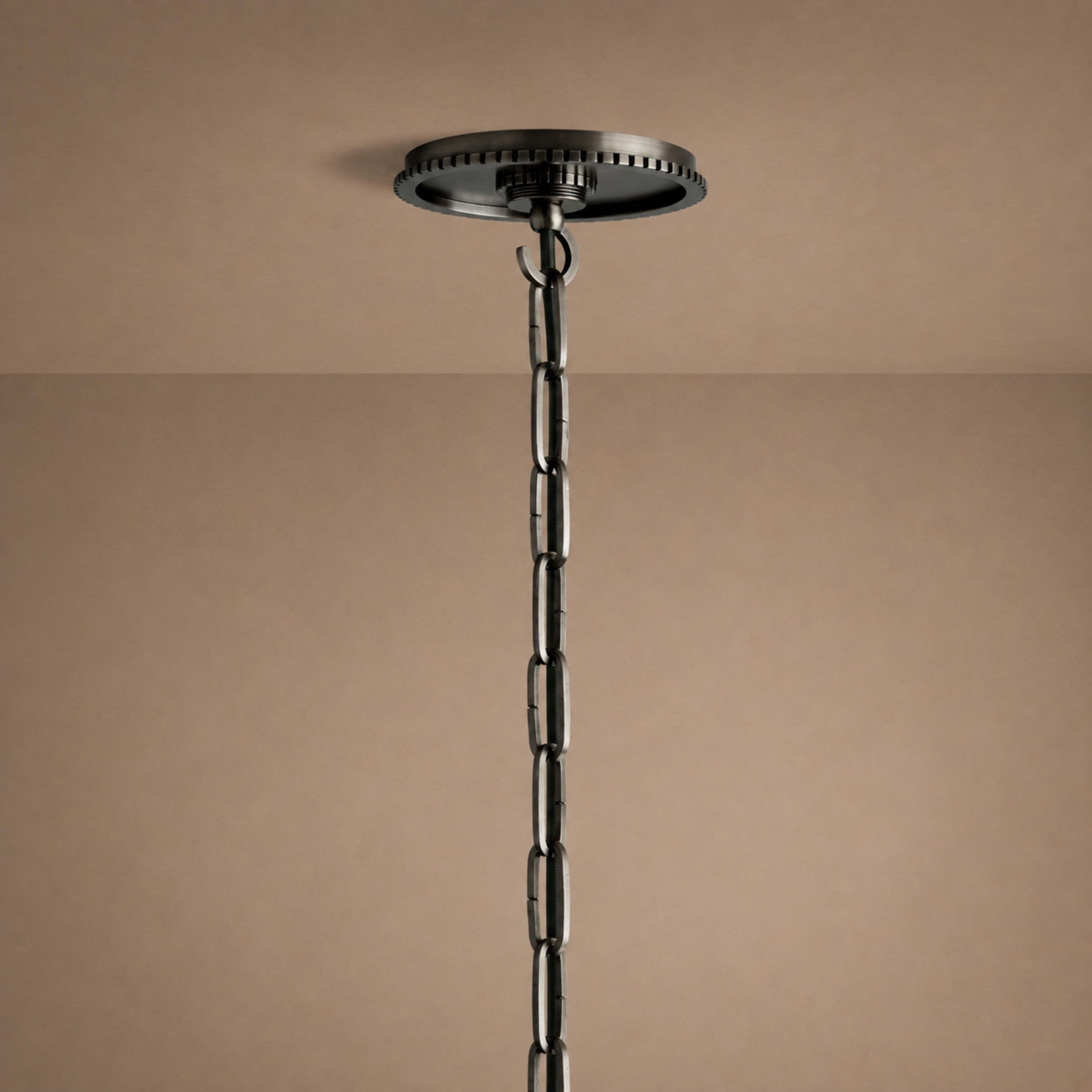 Modern Glass Globe Pendant Light with Chain – Brass or Bronze, Clear or Milk Glass | ribuella