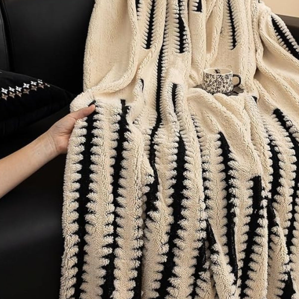 Plush Tufted Couch Cover - Textured Surface, Cozy Sofa Throw