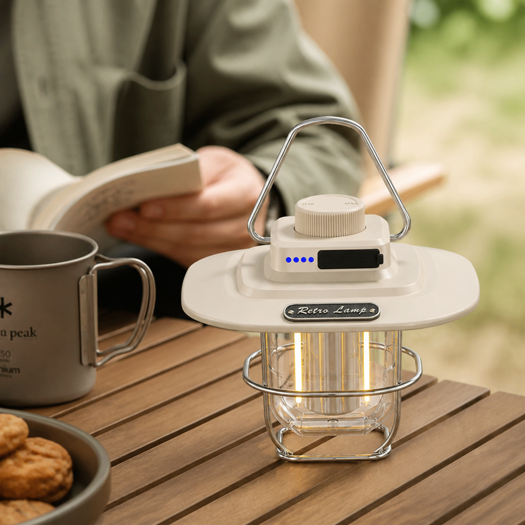 USB-Rechargeable Weather-Resistant Vintage LED Camping Lantern | ribuella