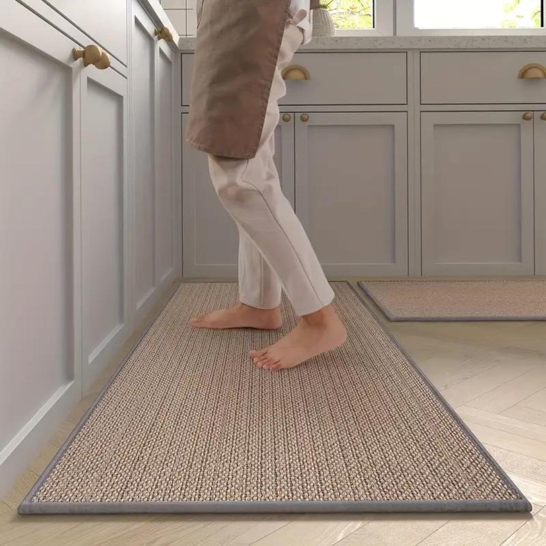 Cushioned Kitchen Floor Mat Durable Base Elegant Design Reliable Support