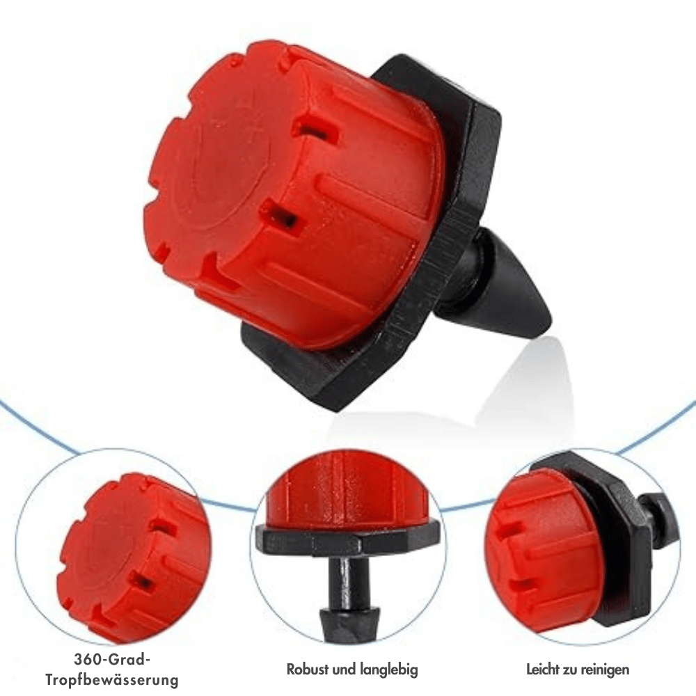 Set of 4 Adjustable Drip Irrigation Connectors for 4mm and 7mm Hoses | ribuella