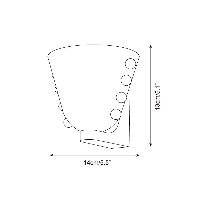 Gemma Asymmetrical Layered Shade Wall Lamp Sculptural Profile