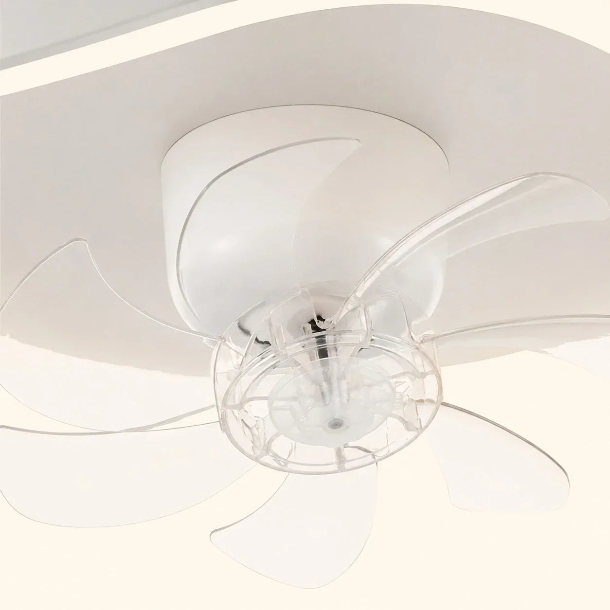 Full Spectrum Eye-Care Ceiling Fan Light — Compact Low Profile Design