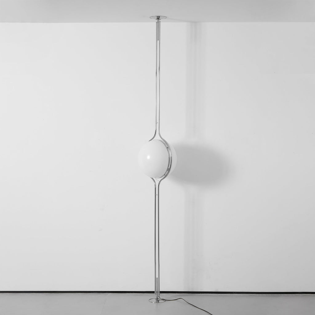 Garrault-Delord Dual Position Lamp, Ceiling Or Floor Stand, Contemporary Frame