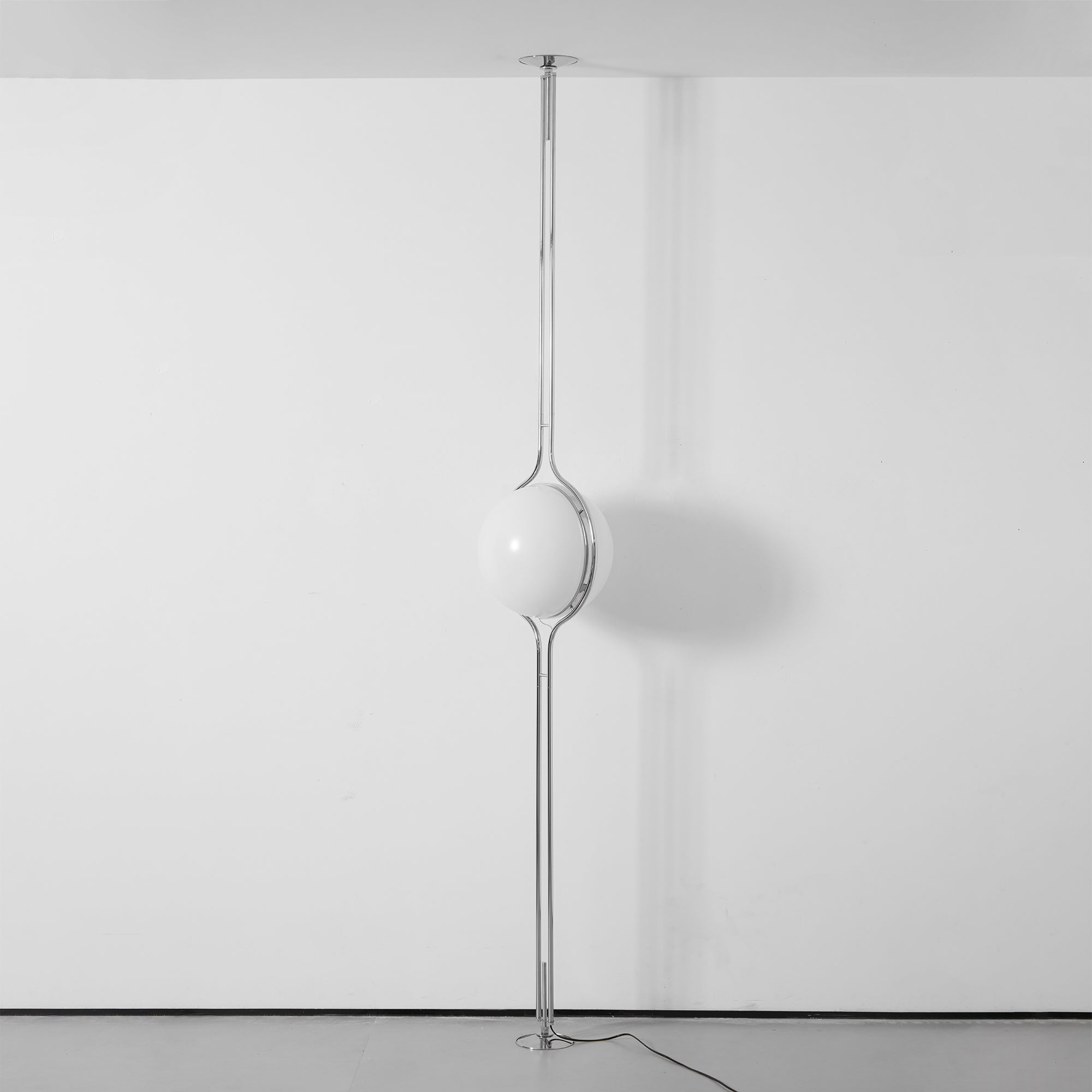 Garrault-Delord Dual Position Lamp, Ceiling Or Floor Stand, Contemporary Frame