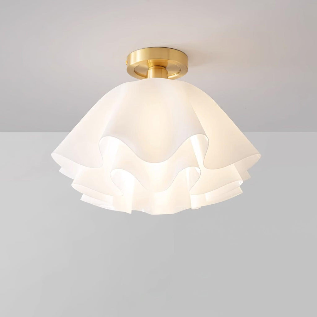 Gailon Contemporary Pleated Drum Ceiling Light Fixture