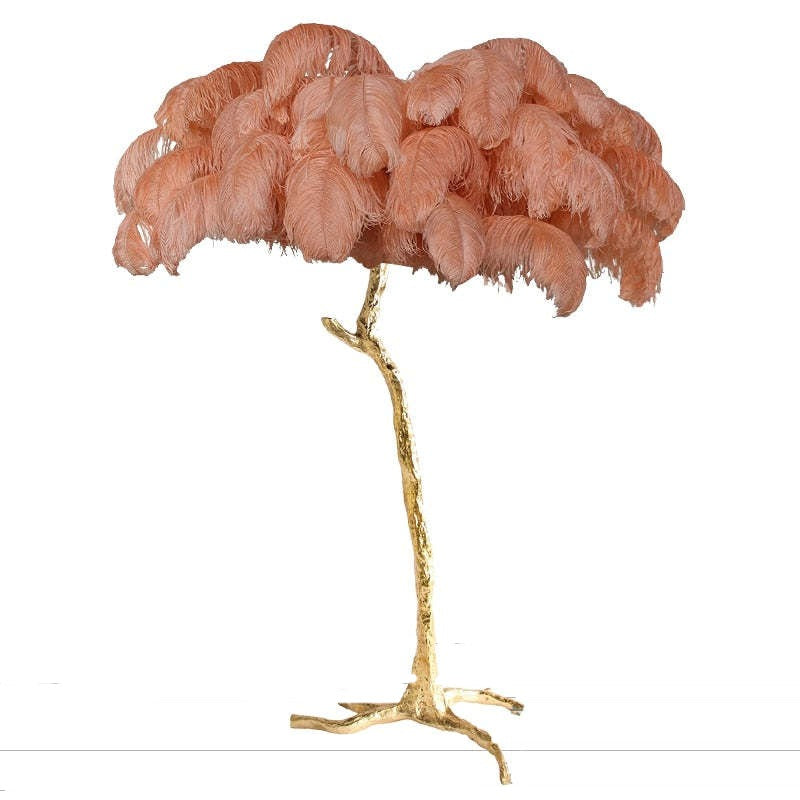O'Moore Ostrich Feather Floor And Table Lamp Nordic Luxury