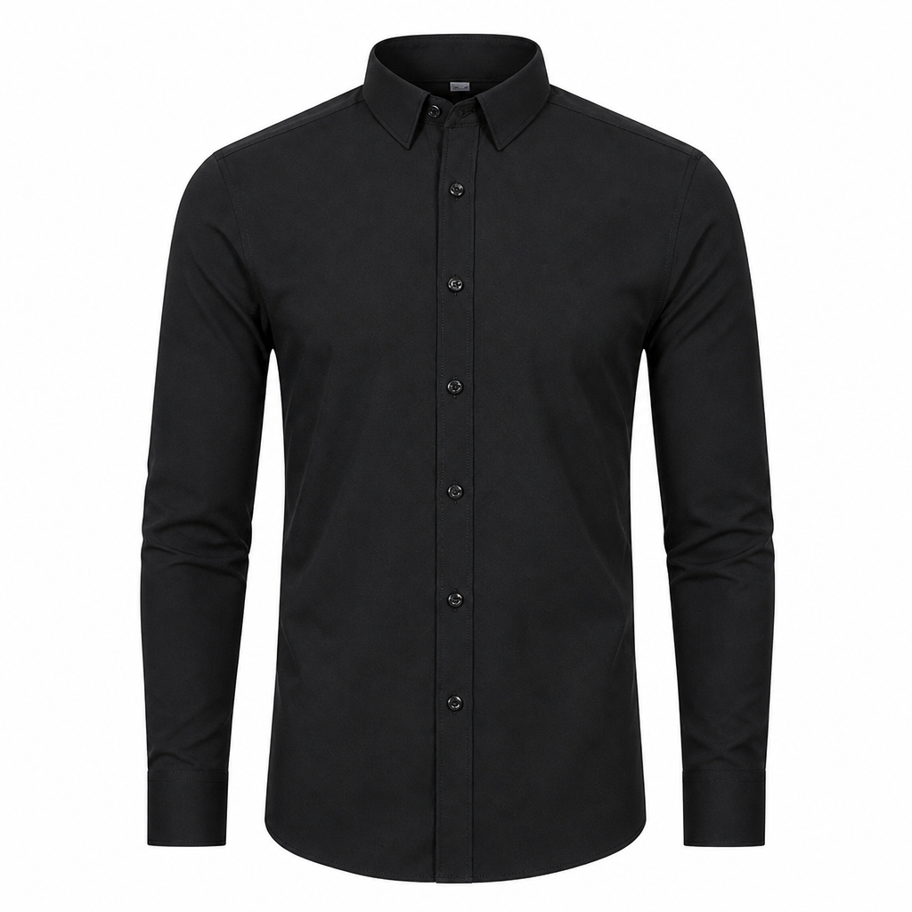 RevoStretch – Smooth Stretch Button-Down Shirt with Wrinkle-Resistant Silky Sheen | ribuella