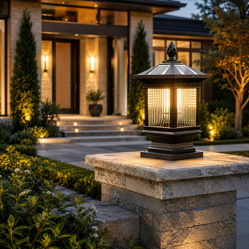 Modern Solar Garden Light Wall Mounted Die-Cast Aluminum Adjustable Dimmable LED Waterproof | ribuella
