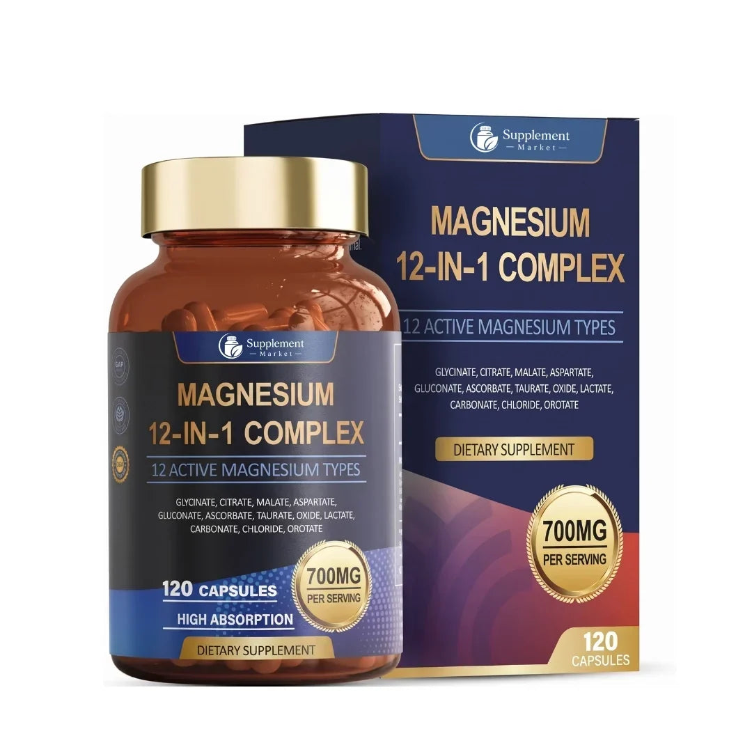Formule de complément alimentaire au magnésium premium 12-en-1