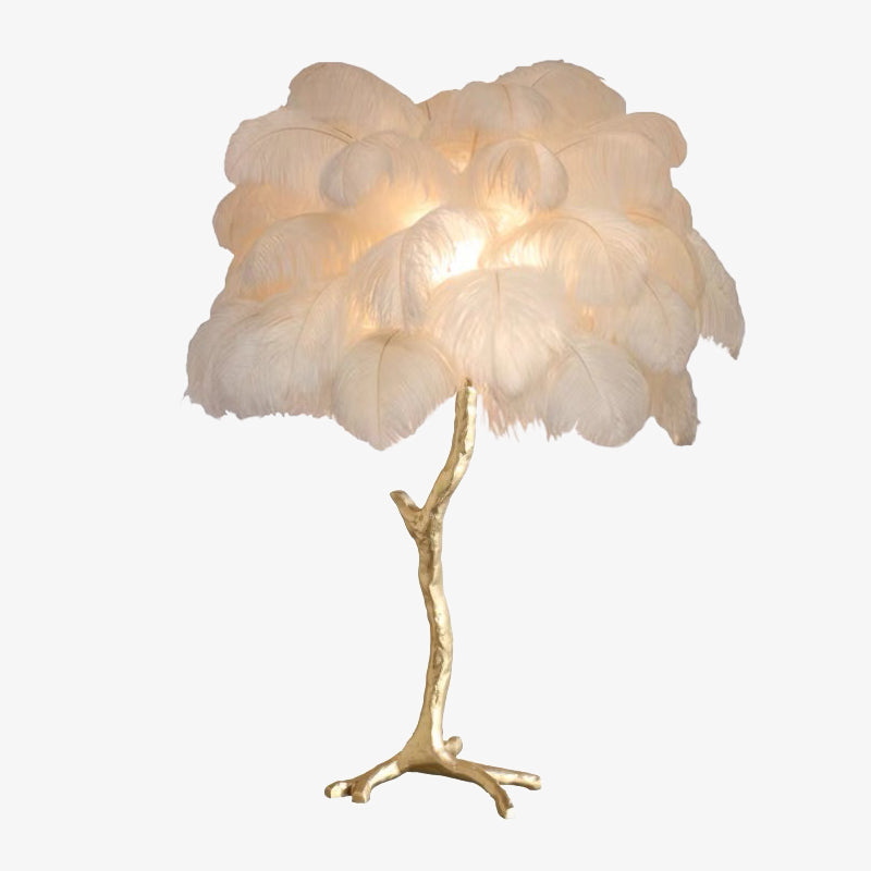 O'Moore Ostrich Feather Floor And Table Lamp Nordic Luxury