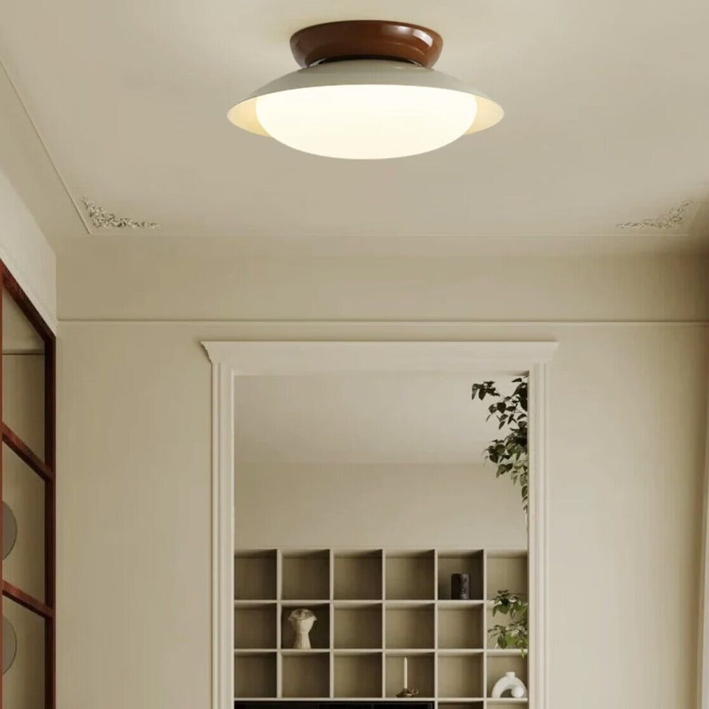 Plafonnier en forme de bol Aurora — luminaire rétro bicolore