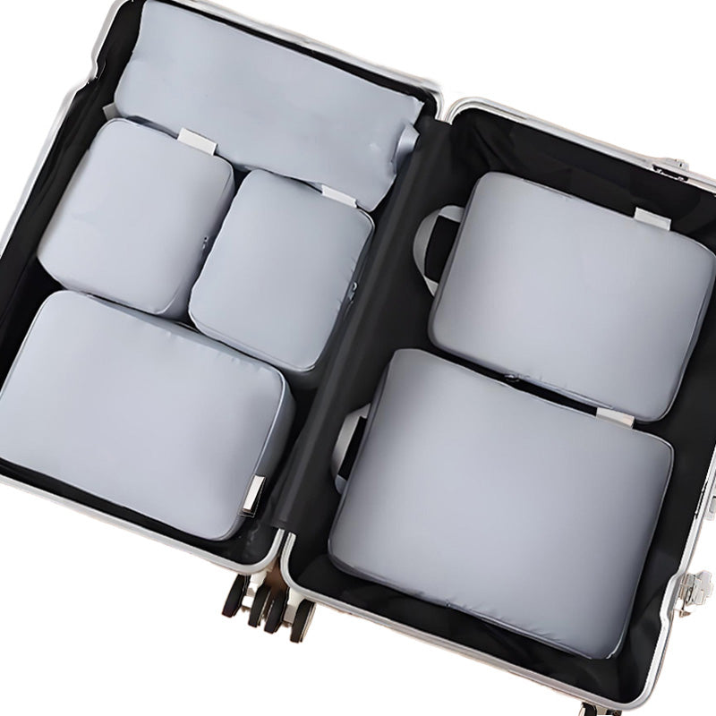 Set di 6 cubi da viaggio a compressione impilabili, organizzatori per valigia