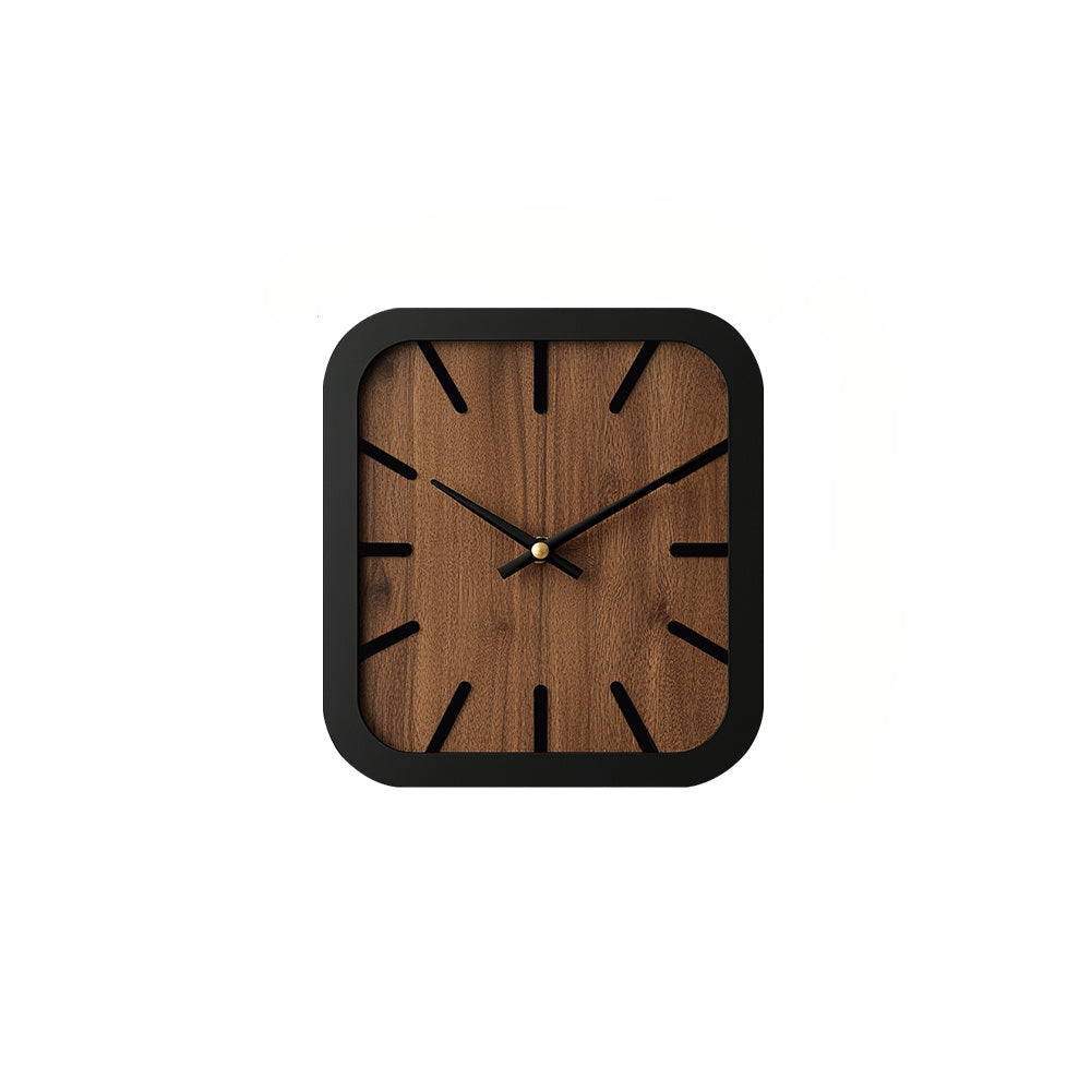 TimberCraft - Artisan Square Wooden Clock with Battery Operation | ribuella