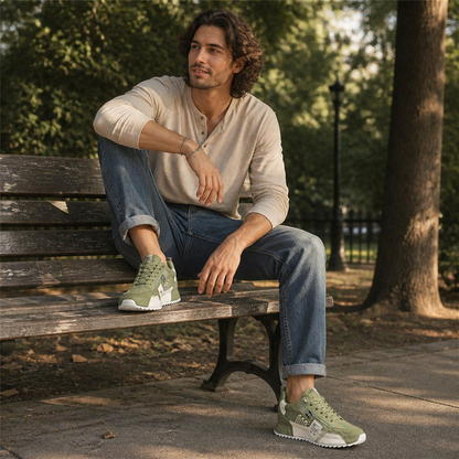 StridePro – Heritage Retro Runner Sneakers with Mesh & Suede Blend | ribuella