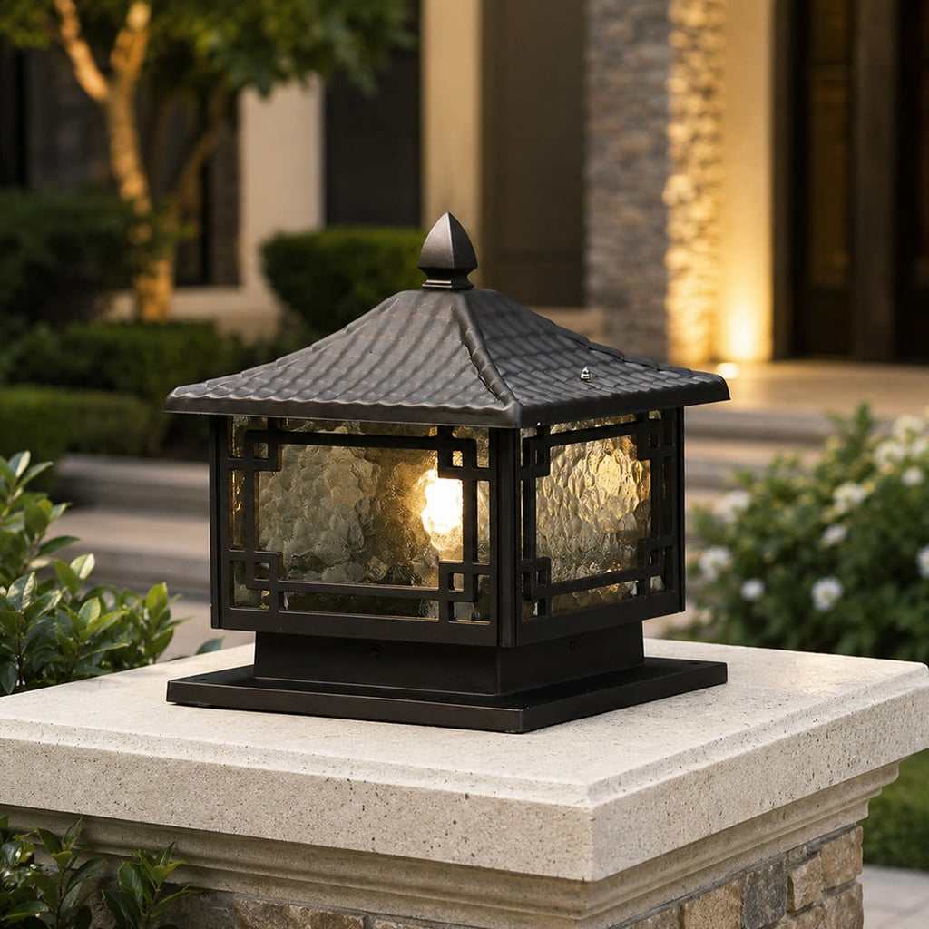Solar Garden Lights European Style Outdoor Pillar Light Waterproof Aluminum Adjustable IP54 | ribuella