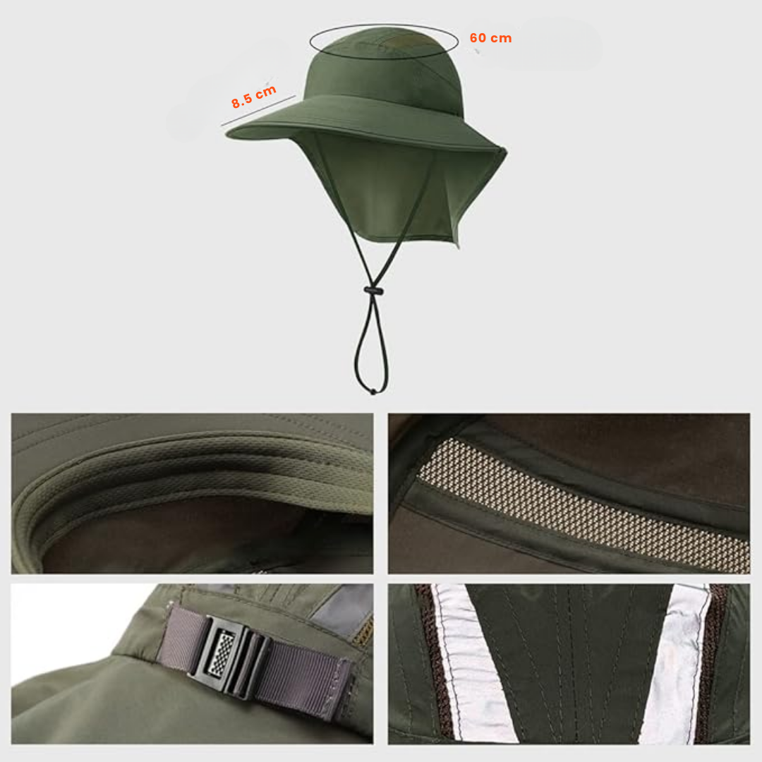 Ultimate Sun Shield Hat with Neck Coverage – Wide Brim Design | ribuella