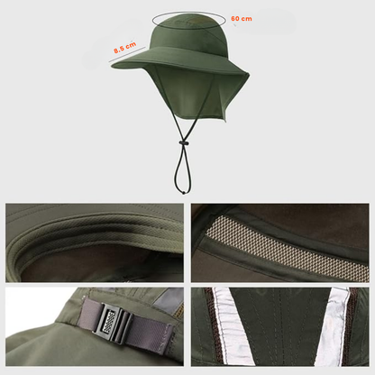 Ultimate Sun Shield Hat with Neck Coverage – Wide Brim Design | ribuella