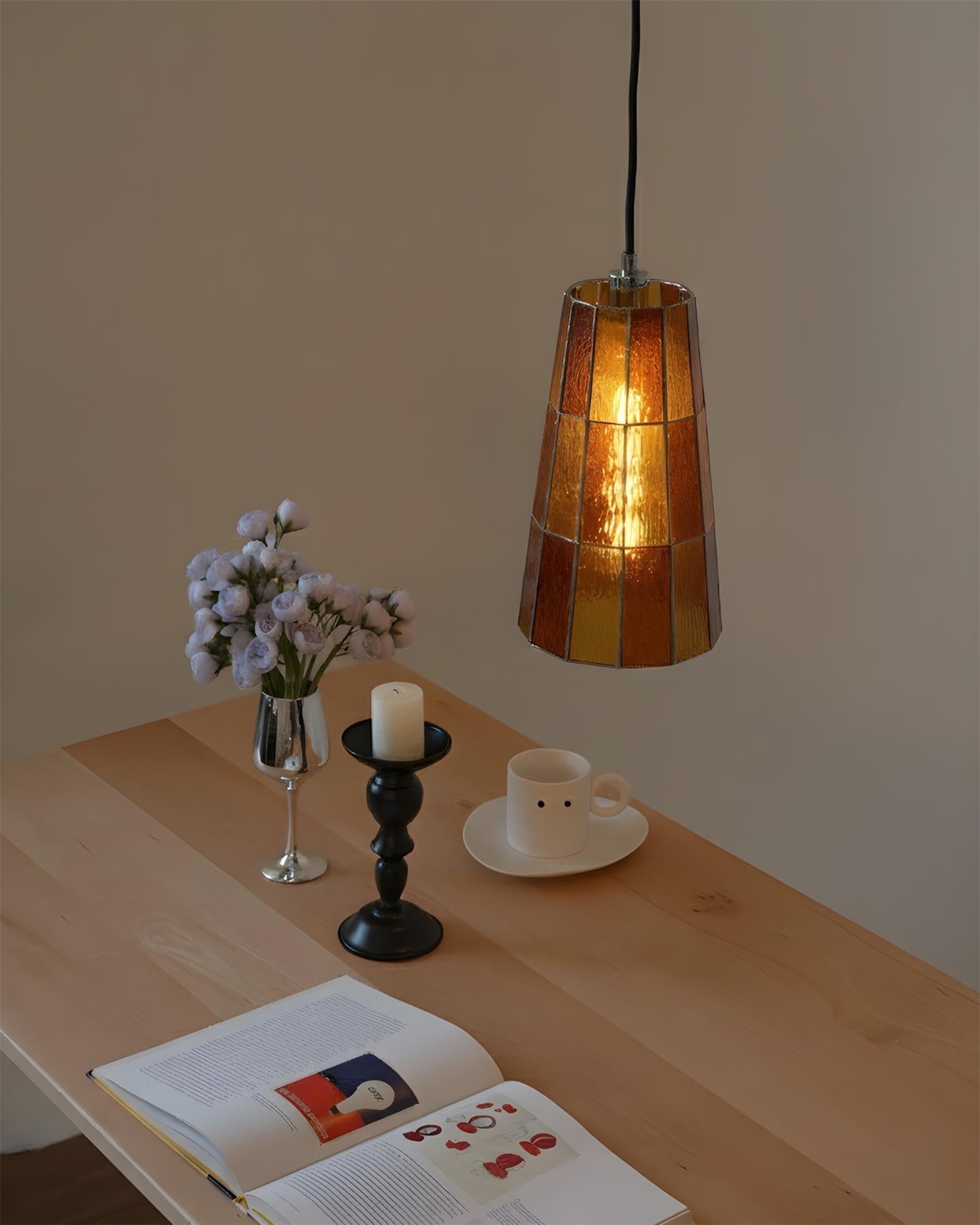 Fun Guy Pendant Lamp Conical Colorful Shade E14 Socket Single Bulb Hardwired
