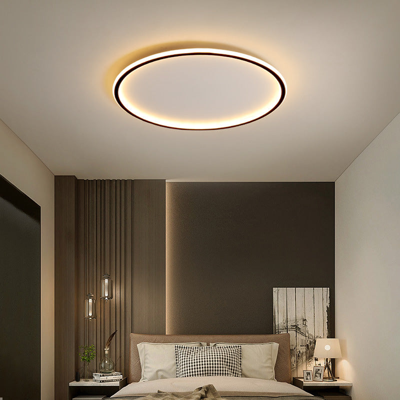 Scandinavian Halo Round Low Profile Ceiling Light Fixture