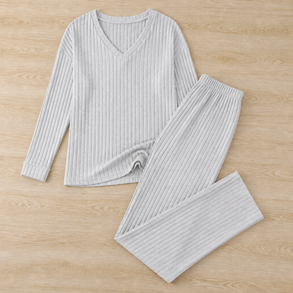 SeranaSilk Soft Ribbed Lounge Set | Embrace All-Day Luxury That Flatters Every Curve | ribuella