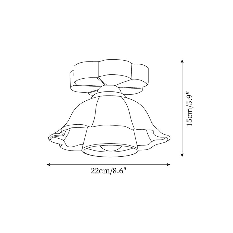 Garcia Flower Ceiling Light, Scalloped Floral Design, Soft Ambient Glow