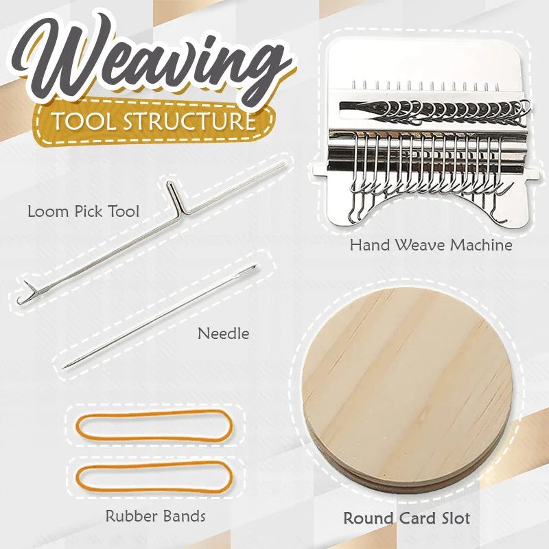 StitchCraft Mini Loom - Erwecke deine Kleidung sofort mit atemberaubender, entspannter Kreativität zu neuem Leben | ribuella