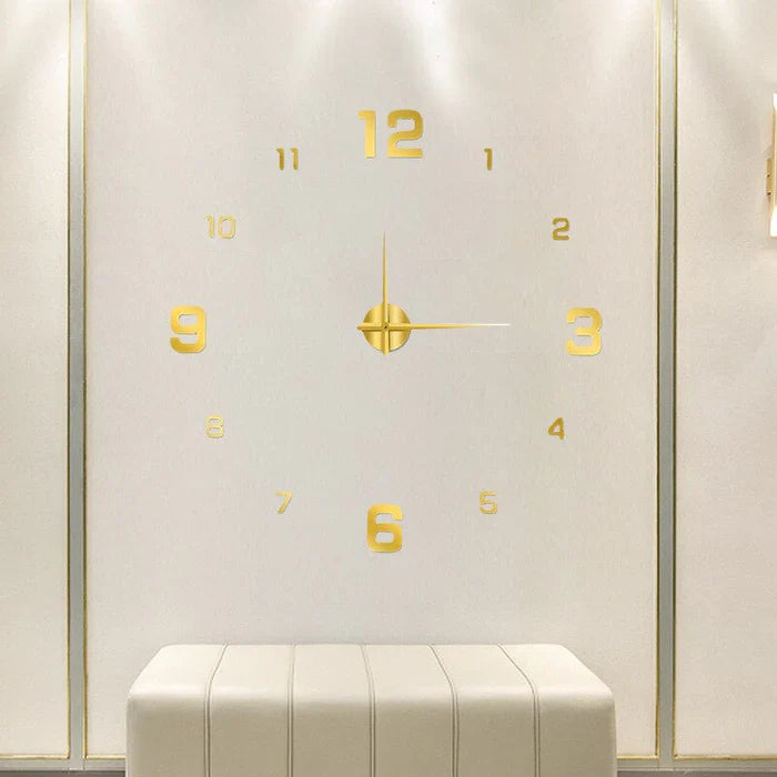 Round Wall Clock Quiet Sweep Movement Elegant Minimalist Dial Design