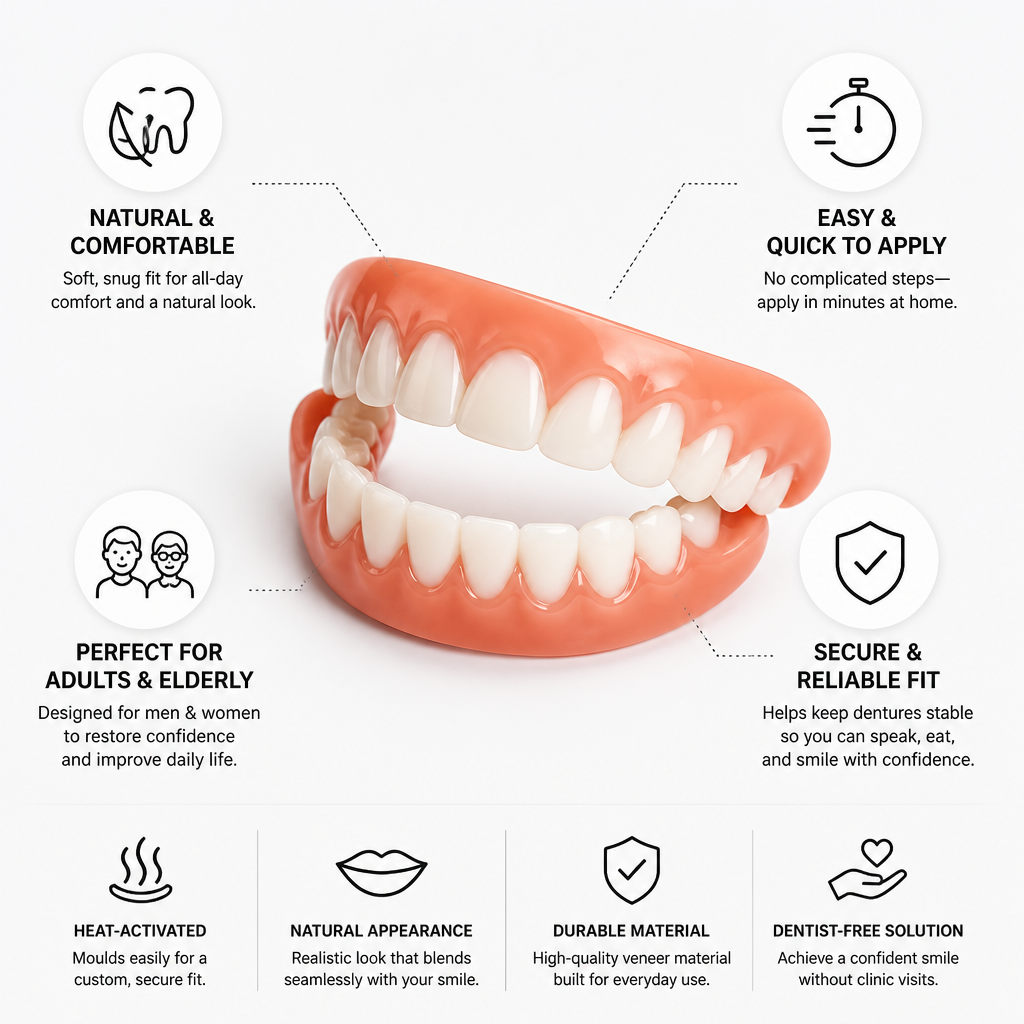 Removable Heat-Activated Natural-Looking Denture Veneer | ribuella