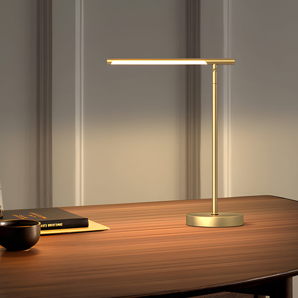 AuricLine Adjustable Brass And Copper LED Desk Lamp