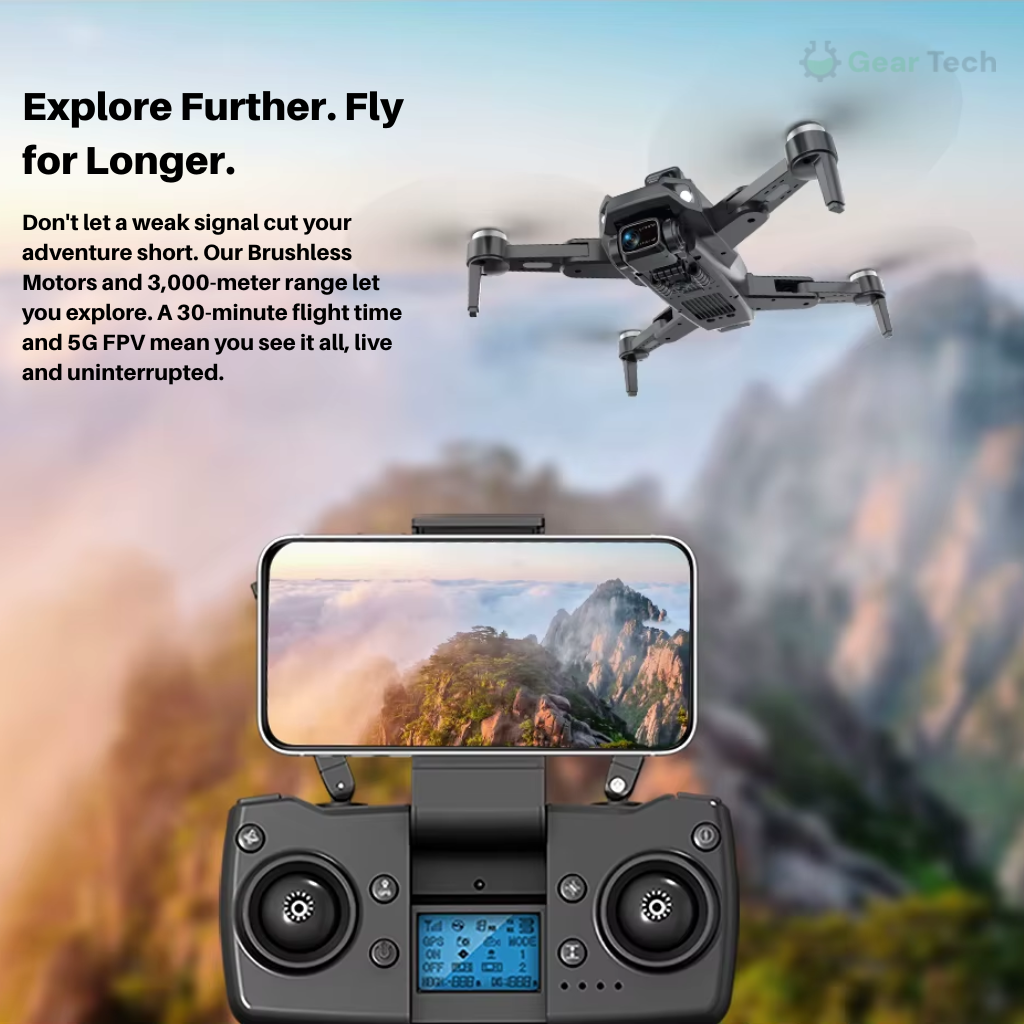 RG106 Pro dupla kamerás drón GPS-navigációval és 8K videóval