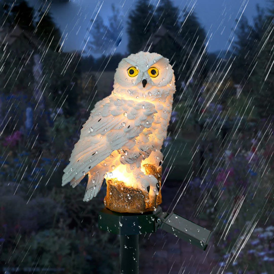 Lunara Solar Owl Garden Lamp Decorative Outdoor Accent Light
