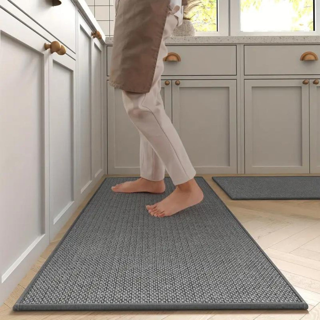 Alfombrilla acolchada para suelo de cocina, base duradera, diseño elegante, soporte fiable