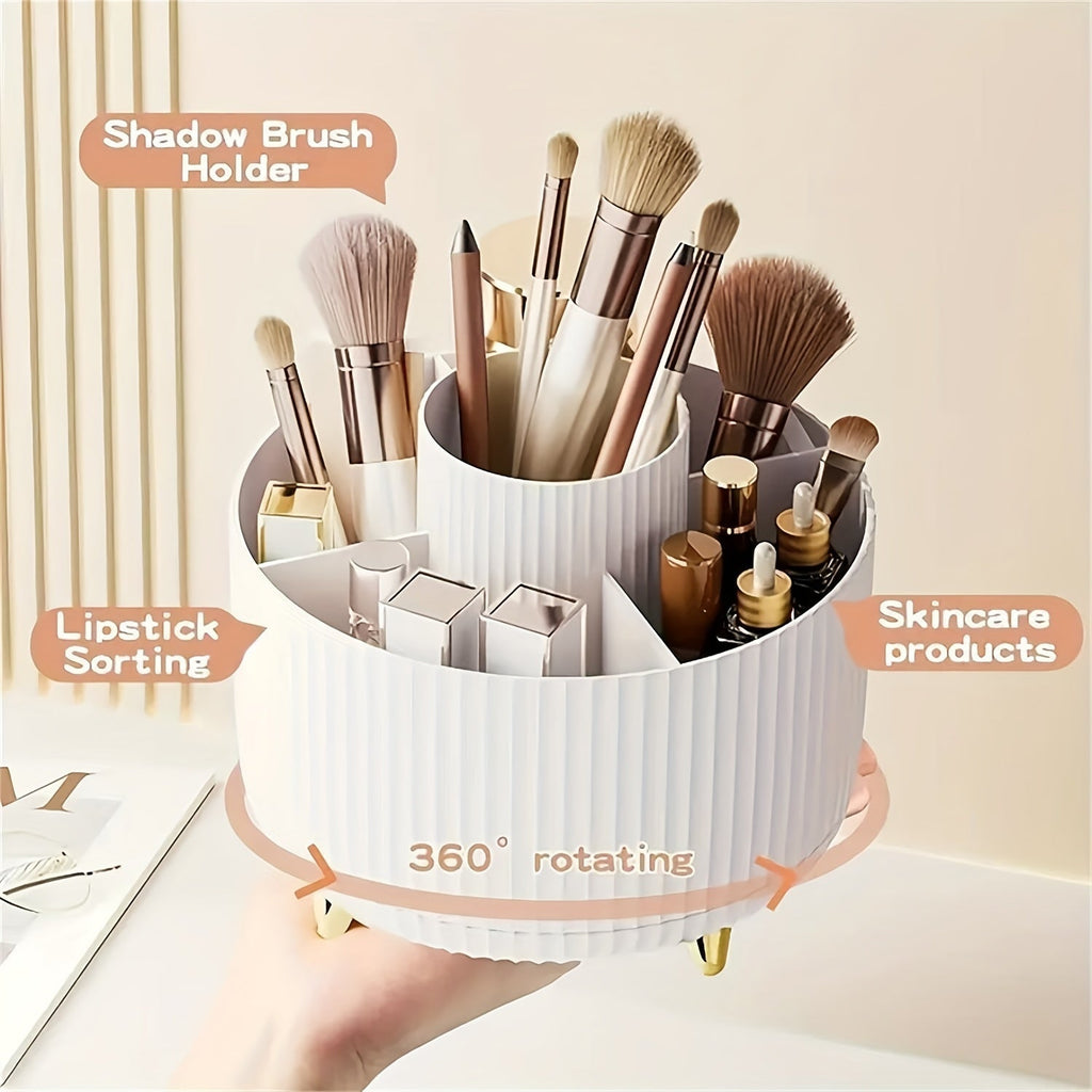RevolveStyle - 360° Rotating Makeup Organizer with 5 Compartments | ribuella