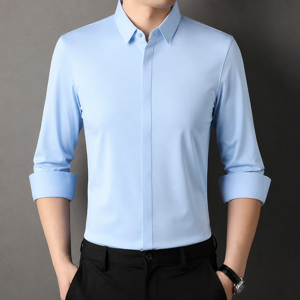 Vantori – Wrinkle-Resistant Slim-Fit 4-Way Stretch Dress Shirt | ribuella