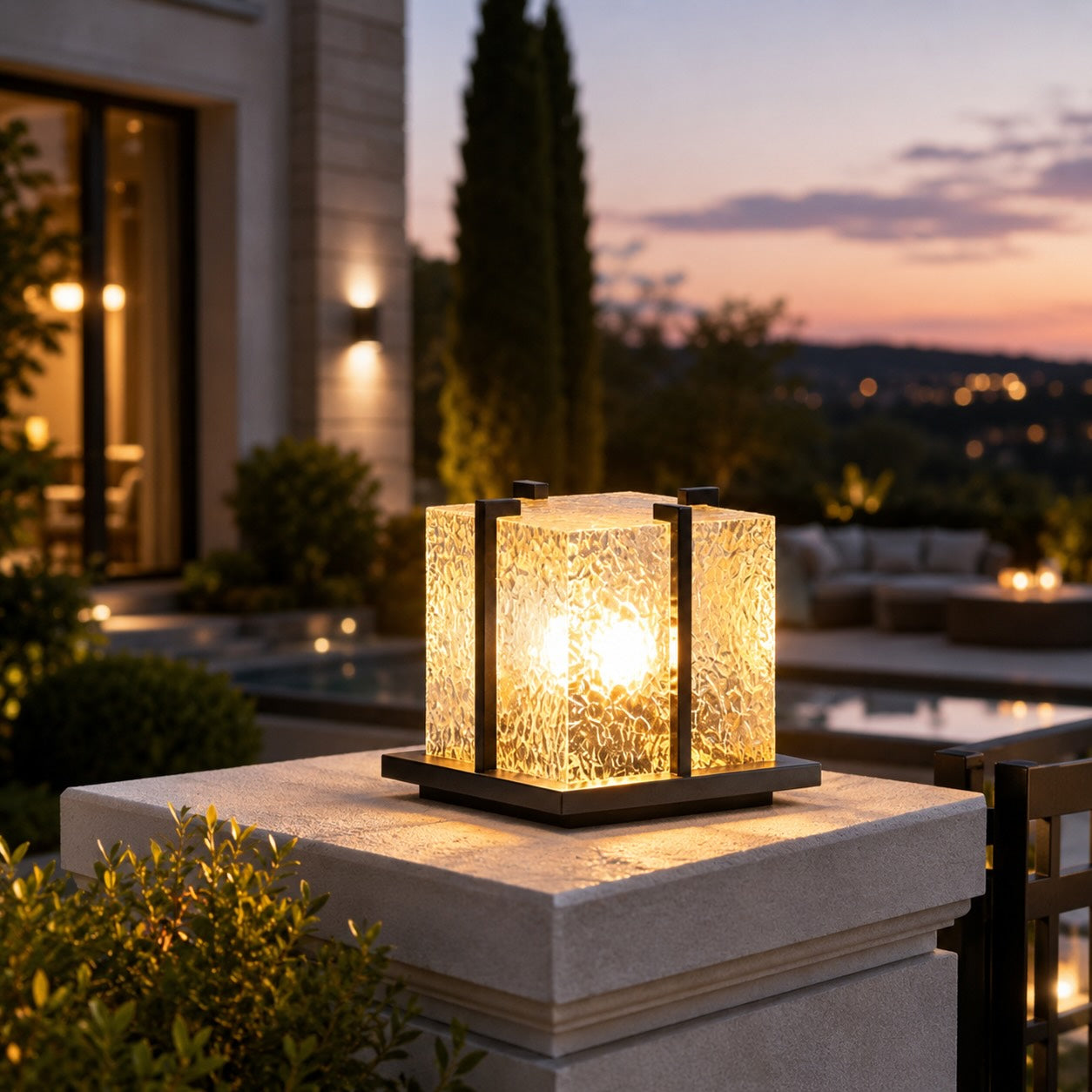Modern Outdoor Wall Light Stainless Steel Structure 12W LED IP55 Waterproof Garden Illumination | ribuella