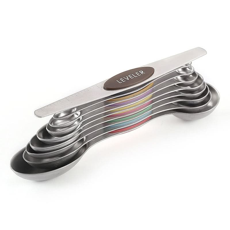 Set of Magnetic Measuring Spoons in Stainless Steel | ribuella