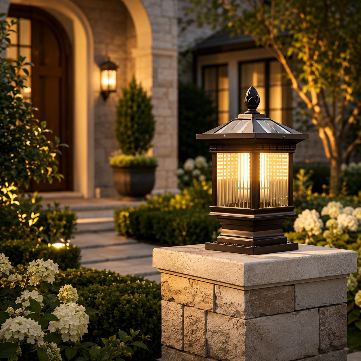 Modern Solar Garden Light Wall Mounted Die-Cast Aluminum Adjustable Dimmable LED Waterproof | ribuella