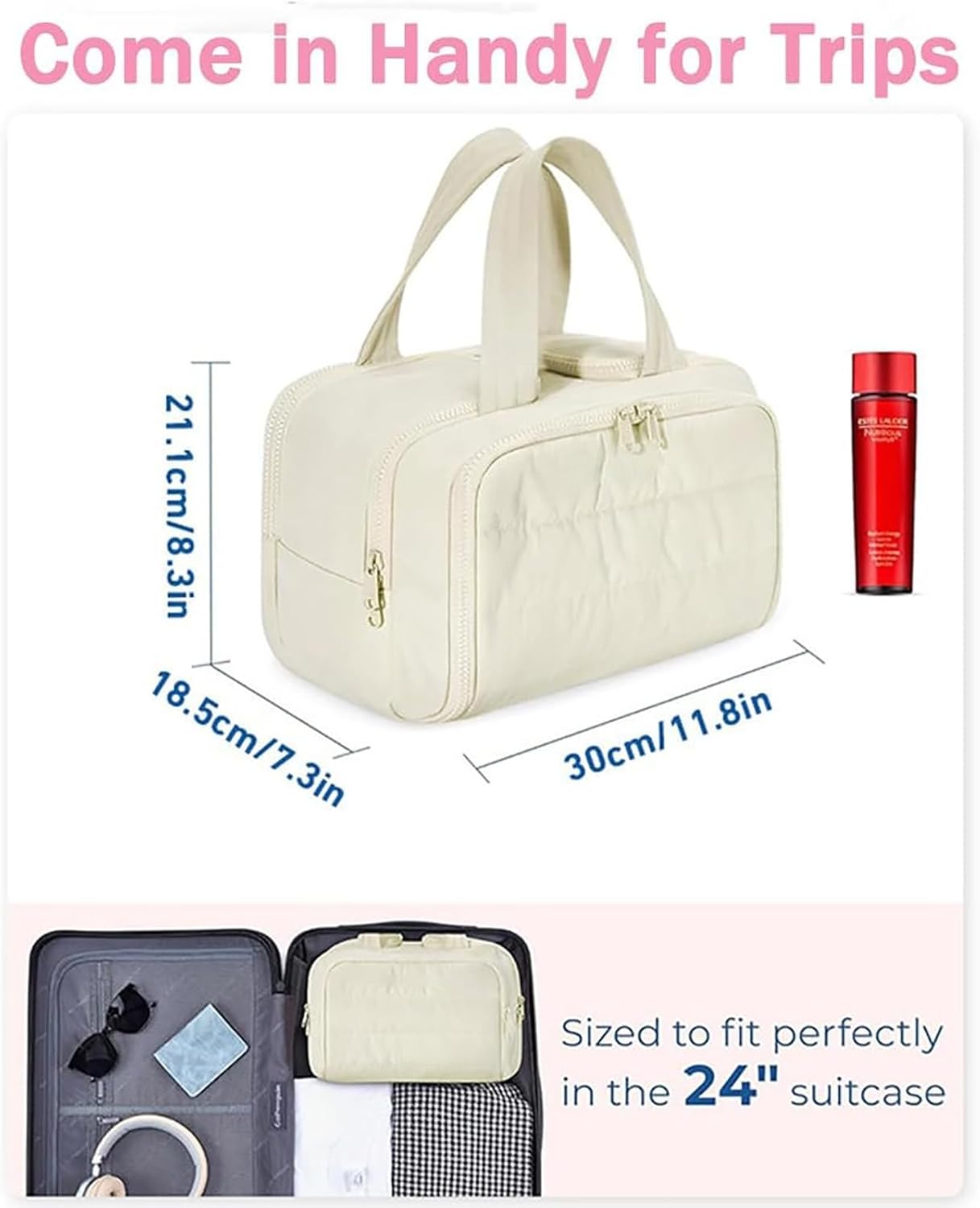 Ultimate 4-Compartment Travel Toiletry Organizer for Women | ribuella