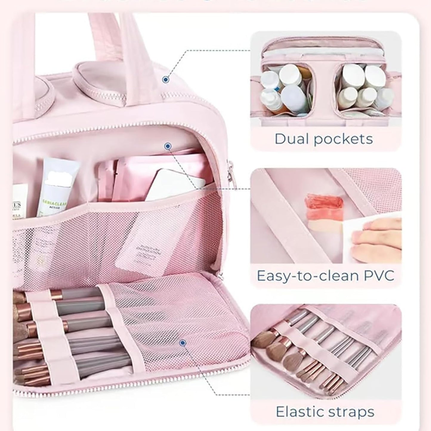 Ultimate 4-Compartment Travel Toiletry Organizer for Women | ribuella