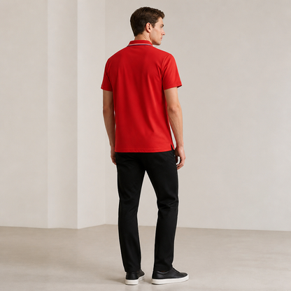 ValorCore – Classic Polo Shirt Set with Signature Striped Collar, Wrinkle-Free | ribuella