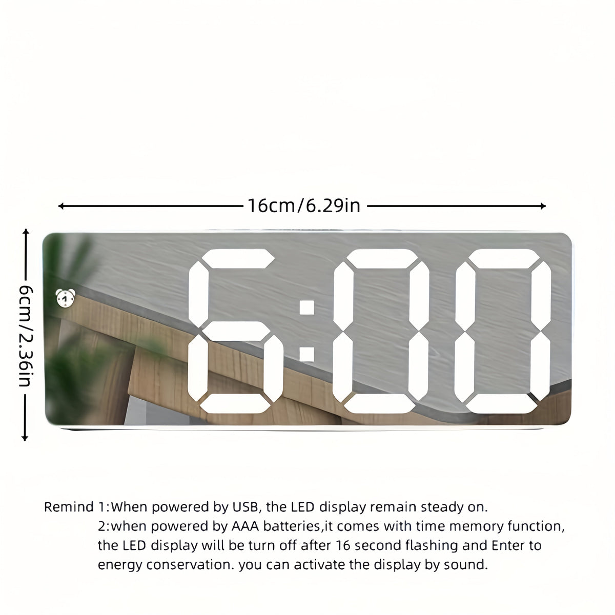 Digital Sunrise Alarm Clock Soft Light Simulation, Automatic Snooze