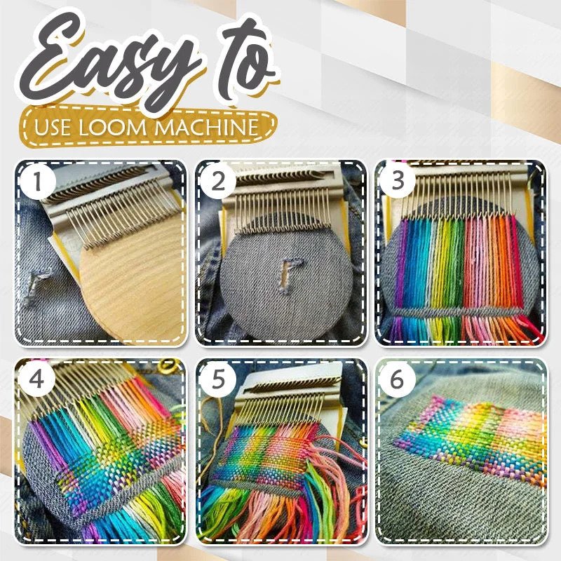 StitchCraft Mini Loom - Erwecke deine Kleidung sofort mit atemberaubender, entspannter Kreativität zu neuem Leben | ribuella