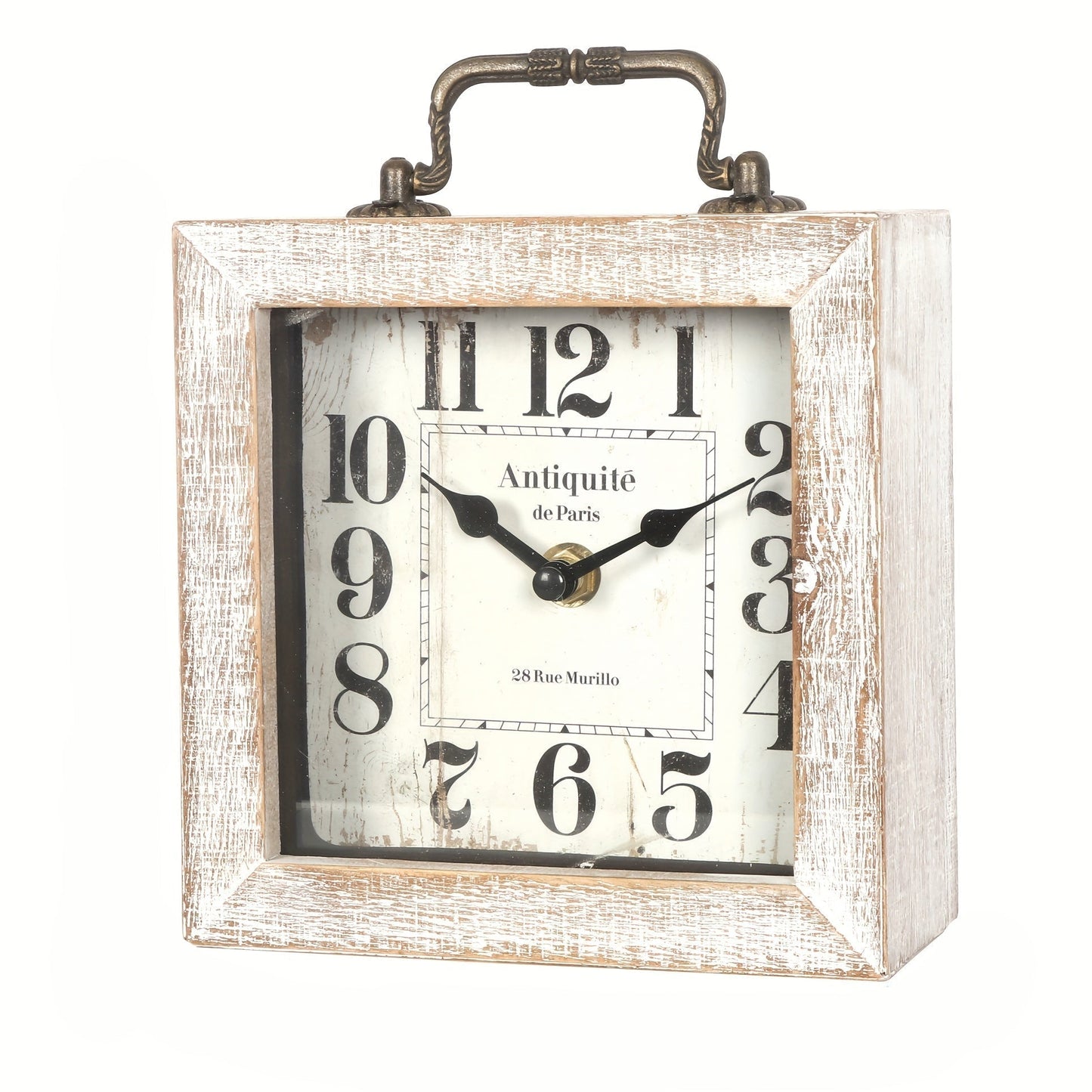 TimberNest - Charming Wooden Shelf Clock with Glass Shield | ribuella