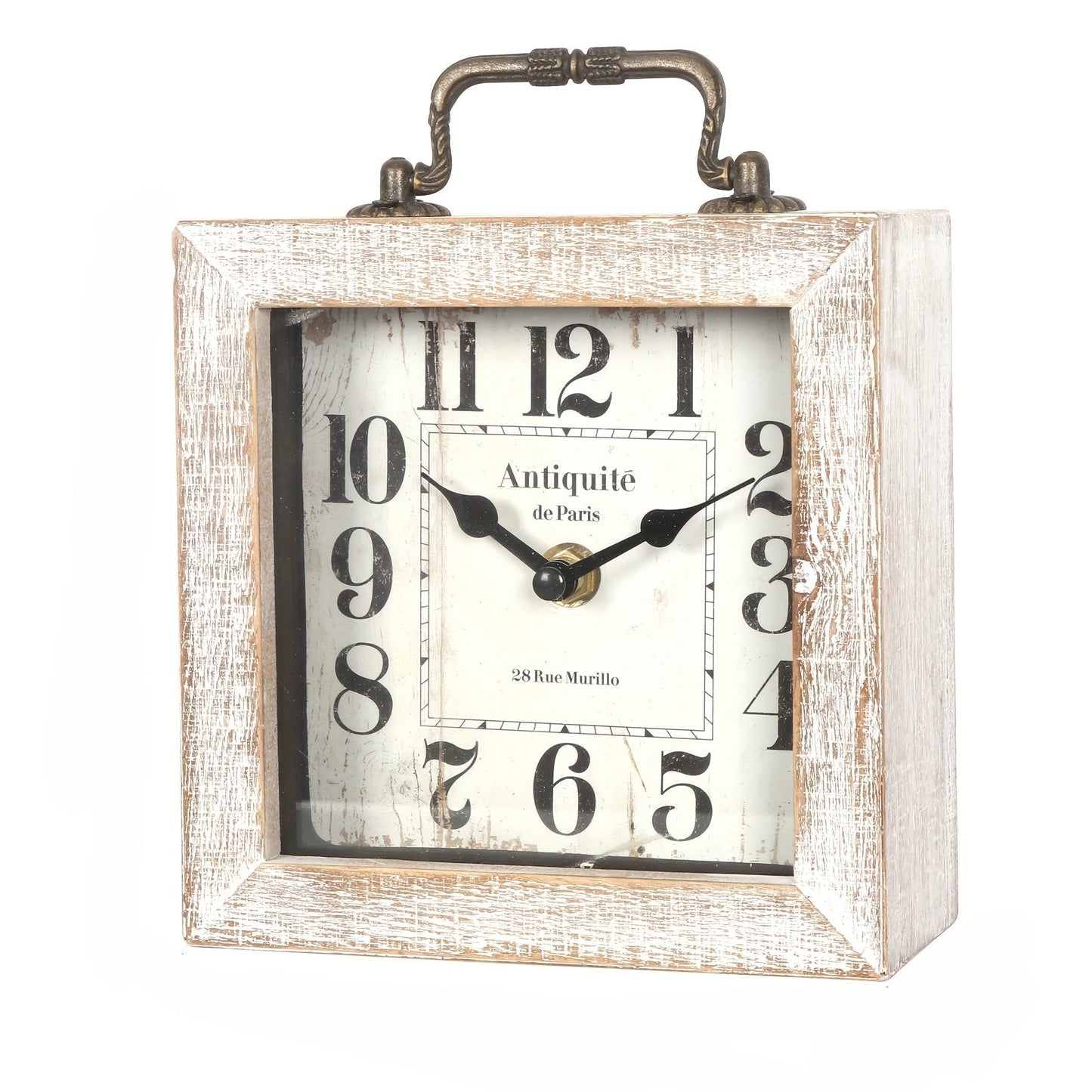 TimberNest - Charming Wooden Shelf Clock with Glass Shield | ribuella