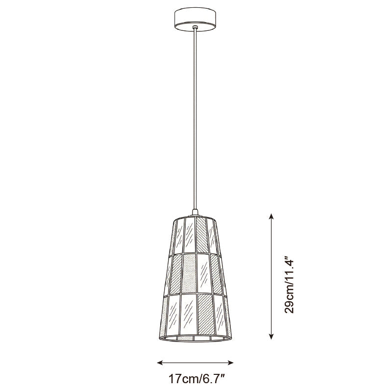 Fun Guy Pendant Lamp Conical Colorful Shade E14 Socket Single Bulb Hardwired