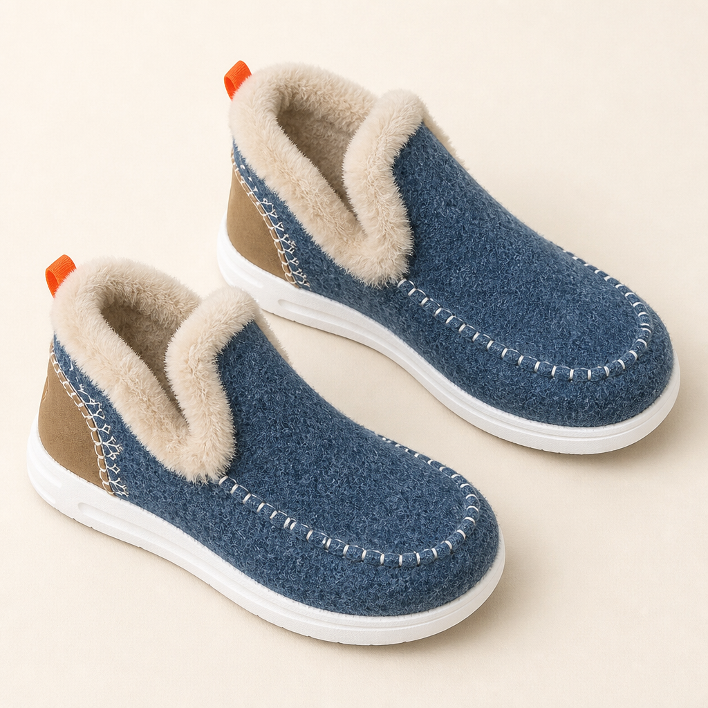 StrideEase – Warm Faux Fur-Lined Slip-On Winter Boots | ribuella