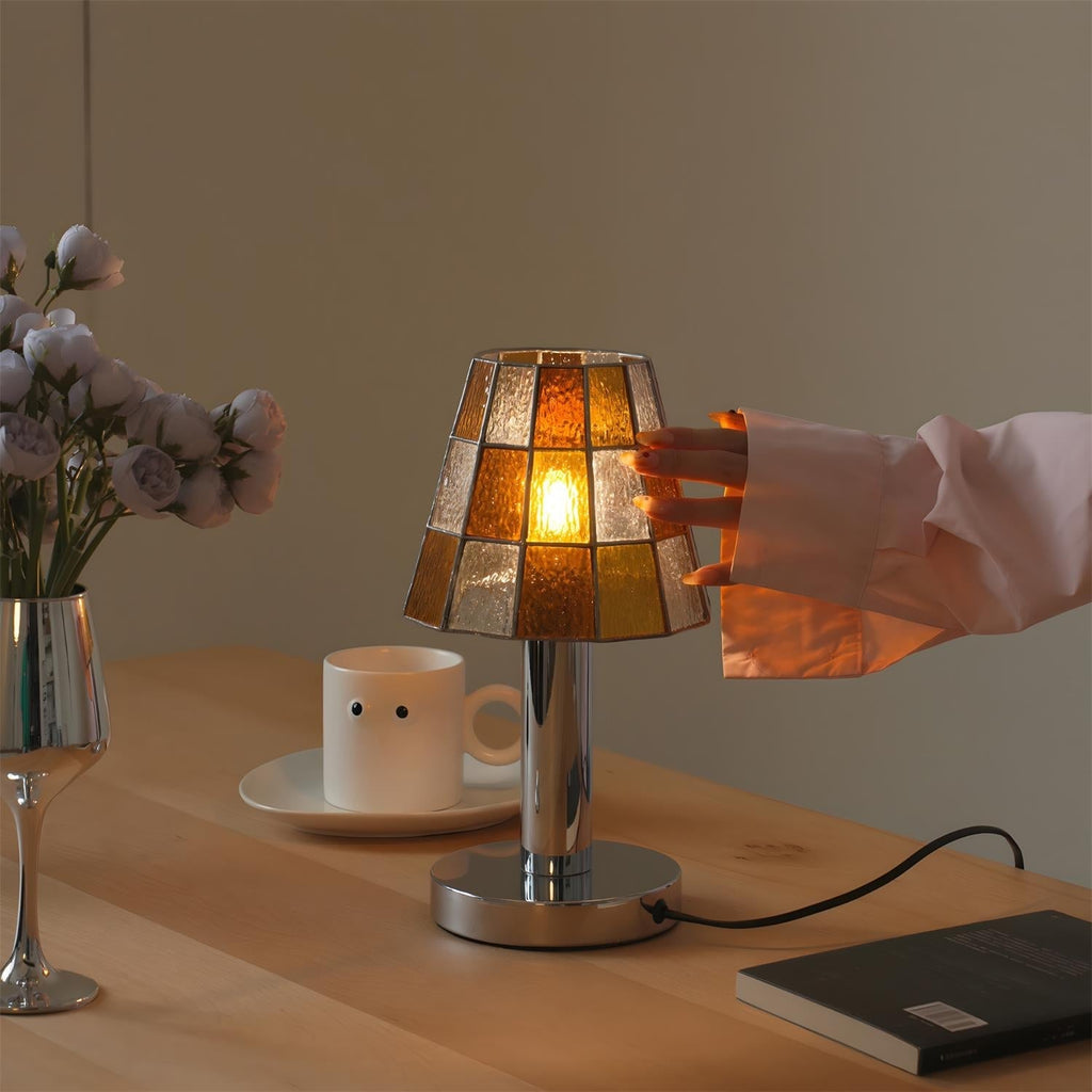 Fun Guy 726 Table Lamp, Conical Geometric Shade Decorative Lighting